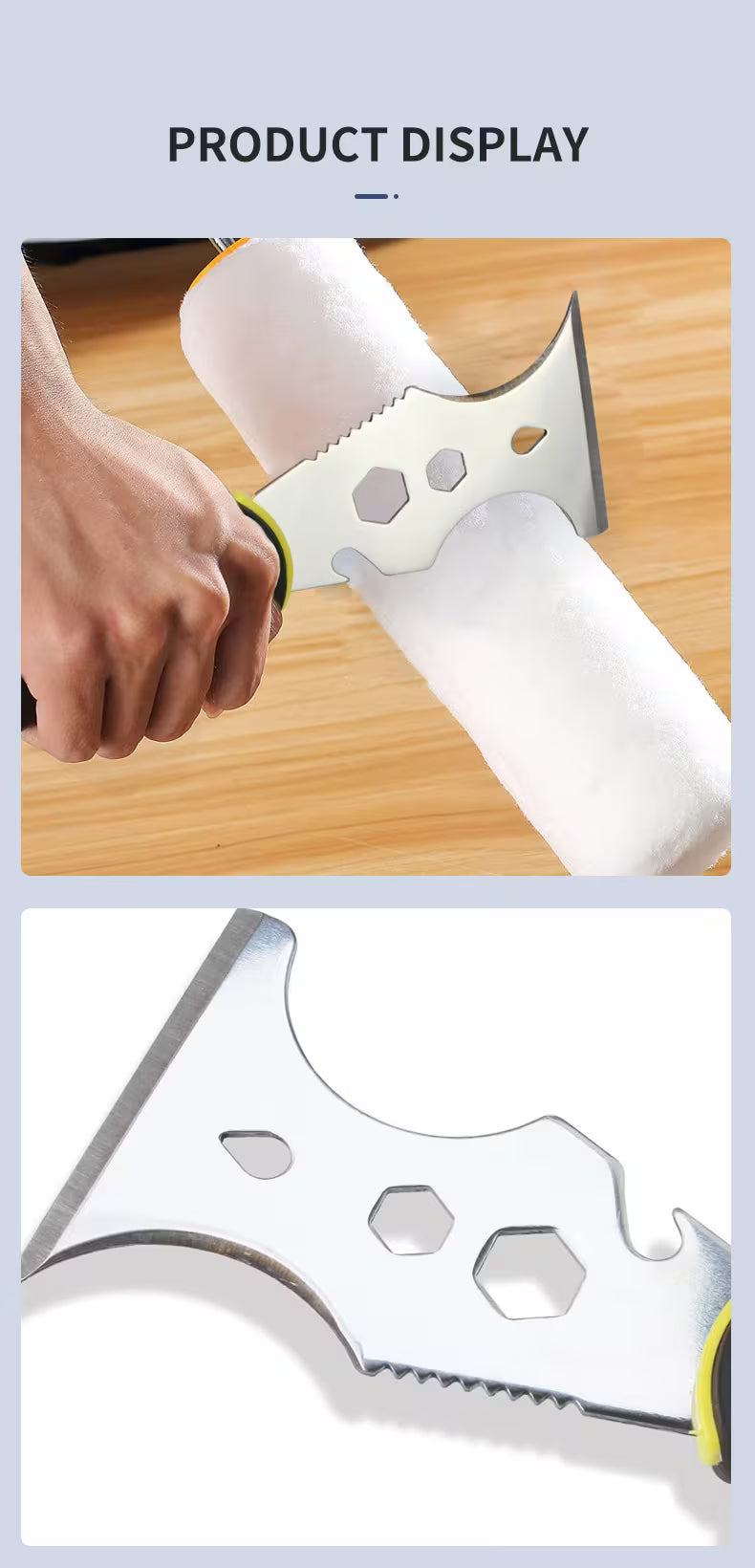 15-in-1 Paint Scraper Set with Hammer Head Soft Grip Handle - The Ultimate Multi-Tool for Wood, Wallpaper, Grout, and More