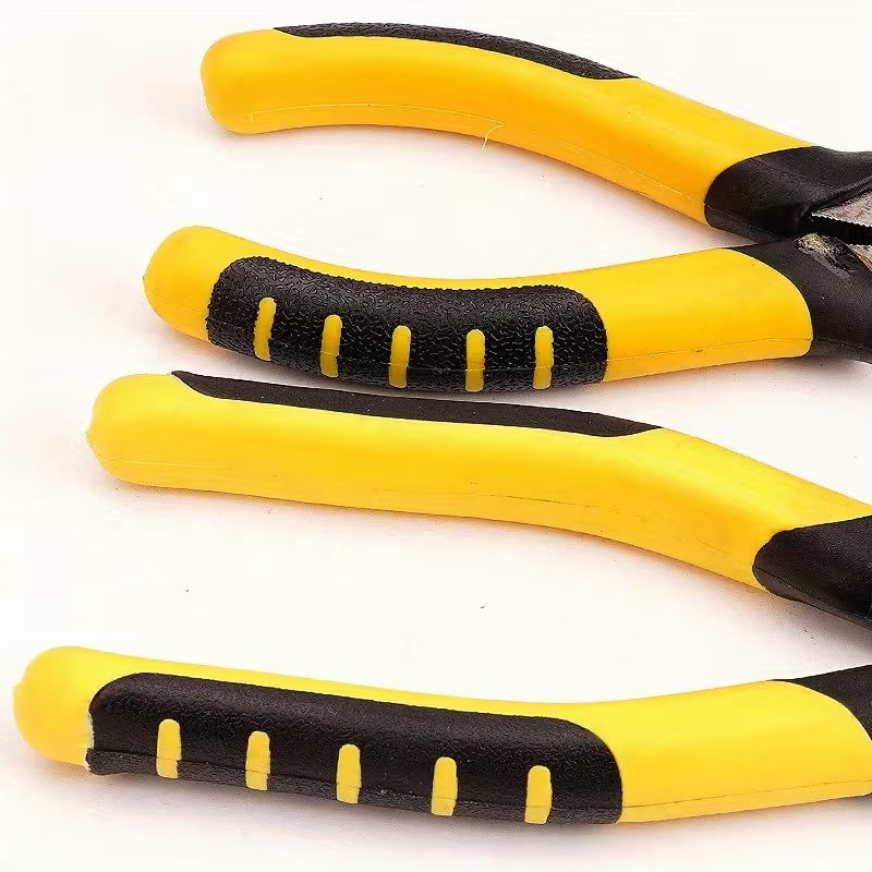 3pcs 8-inch Combination Pliers Set, Strong Multi-functional Electrical Pliers, wire cutter, Diagonal Cutting Pliers, Needle nosed Pliers
